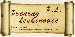 Predrag Leškinović vizit kartica